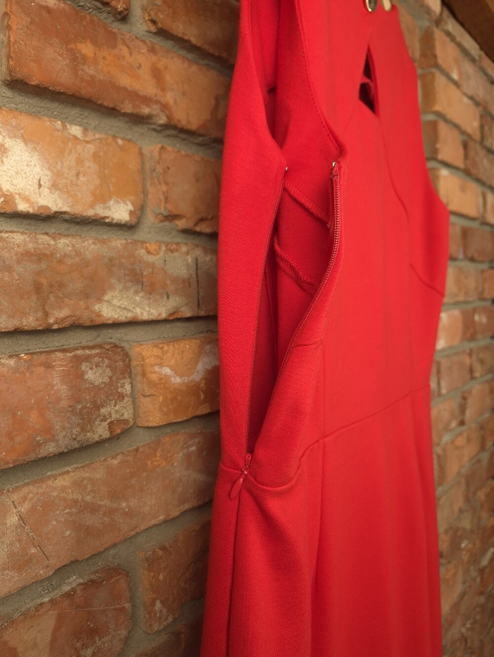 Talbots Red Sheath Dress Petite 14P Career Cocktail Wedding Guest Classic - Picture 7 of 9
